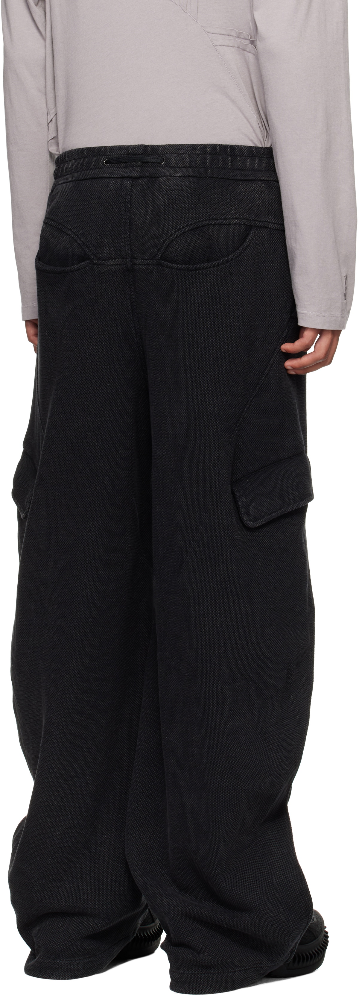 NAMESAKE Black Rod Washed Cargo Pants