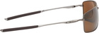 Oakley Gunmetal & Brown Square Wire Sunglasses