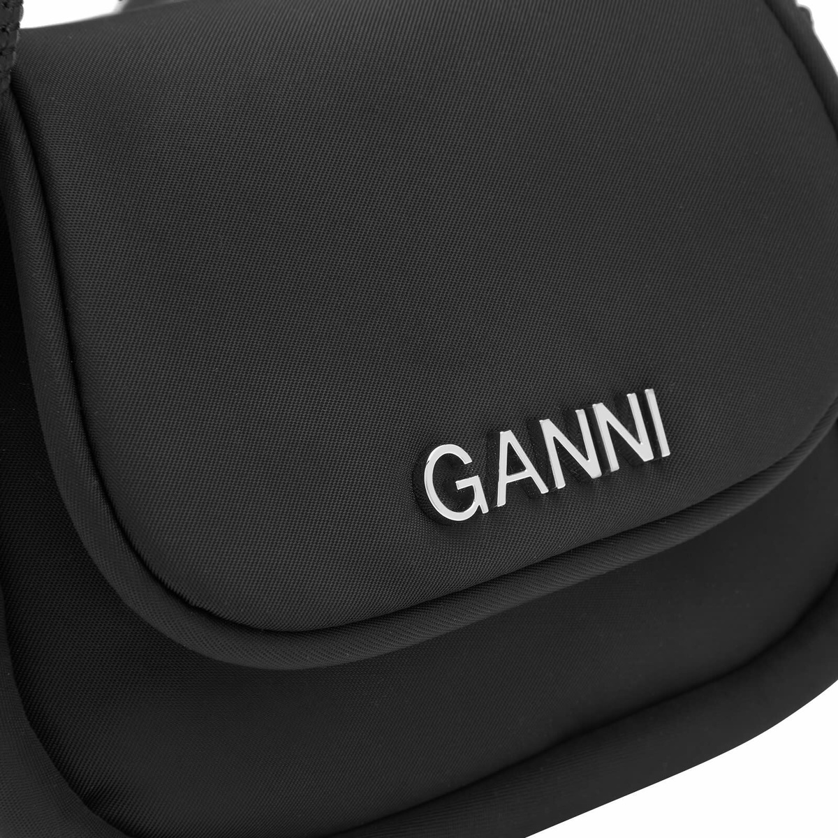 GANNI Women's Knot Mini Flap Over in Black GANNI