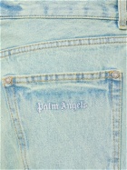 PALM ANGELS Overdye Logo Cotton Denim Jeans