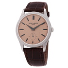 Patek Philippe Calatrava Hand Wind Salmon Dial Mens Watch 6196P-001