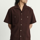 Drôle de Monsieur Men's Viscose Pocket Shirt in Brown