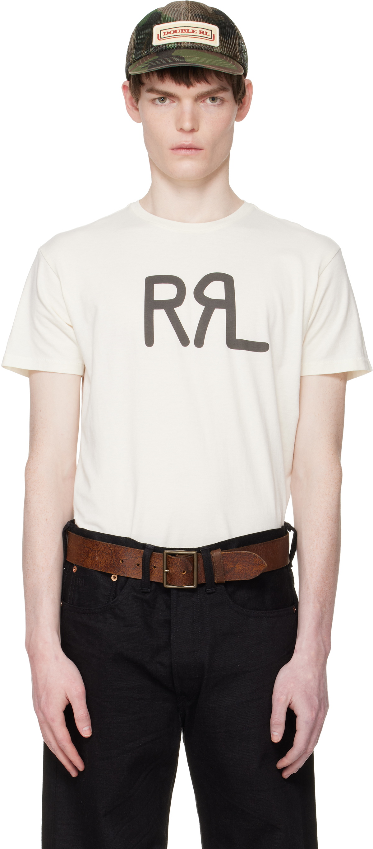RRL Off-White Ranch Logo T-shirt