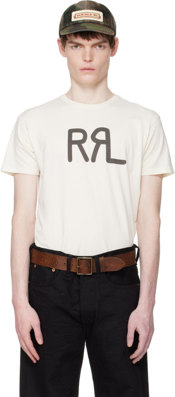 Photo: RRL Off-White Ranch Logo T-shirt
