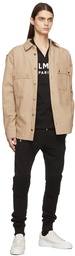 Balmain Beige Monogram Shirt