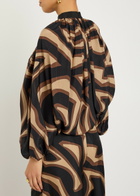 Pucci Printed Silk Blouse Black