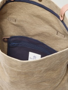 Bleu de Chauffe - Gaston Leather-Trimmed Cotton-Canvas Messenger Bag