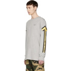 Off-White Grey Long Sleeve Arrows T-Shirt