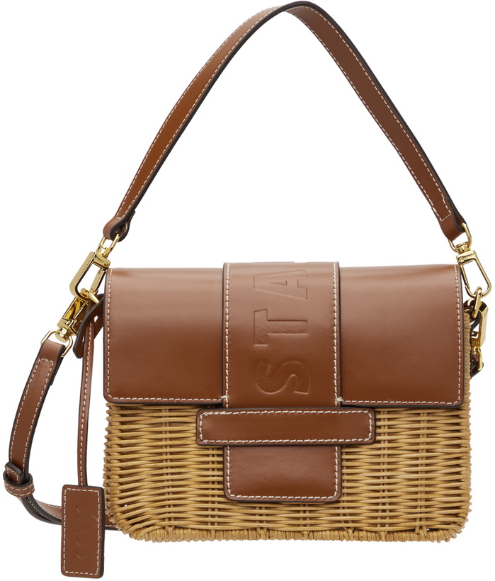 Photo: Staud Beige Charli Wicker Crossbody Bag