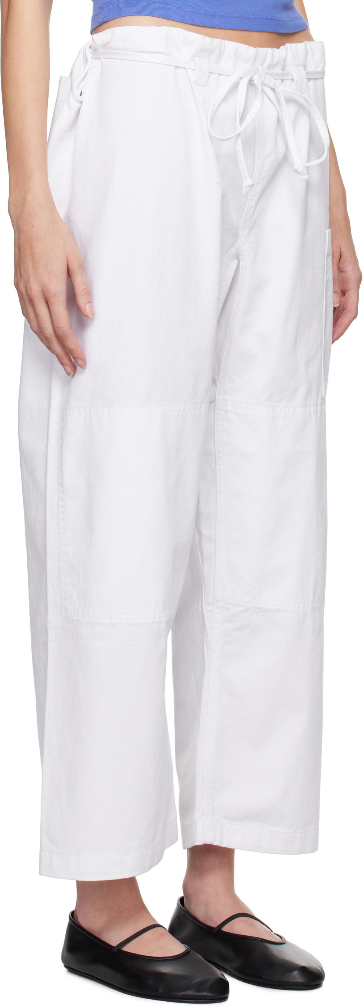 Gil Rodriguez White 'The Lou' Lounge Pants