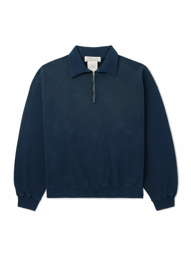 Photo: Remi Relief - Cotton-Jersey Half-Zip Sweatshirt - Black