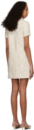 Valentino Off-White Tweed Speckled Short Dress