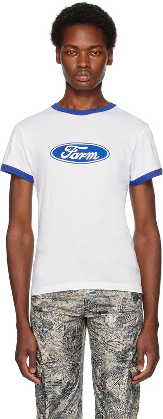 Photo: Sky High Farm Workwear White 'Farm' T-Shirt