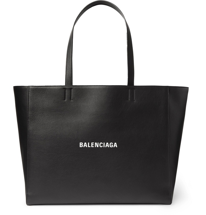 Photo: Balenciaga - Everyday Logo-Print Full-Grain Leather Tote Bag - Black