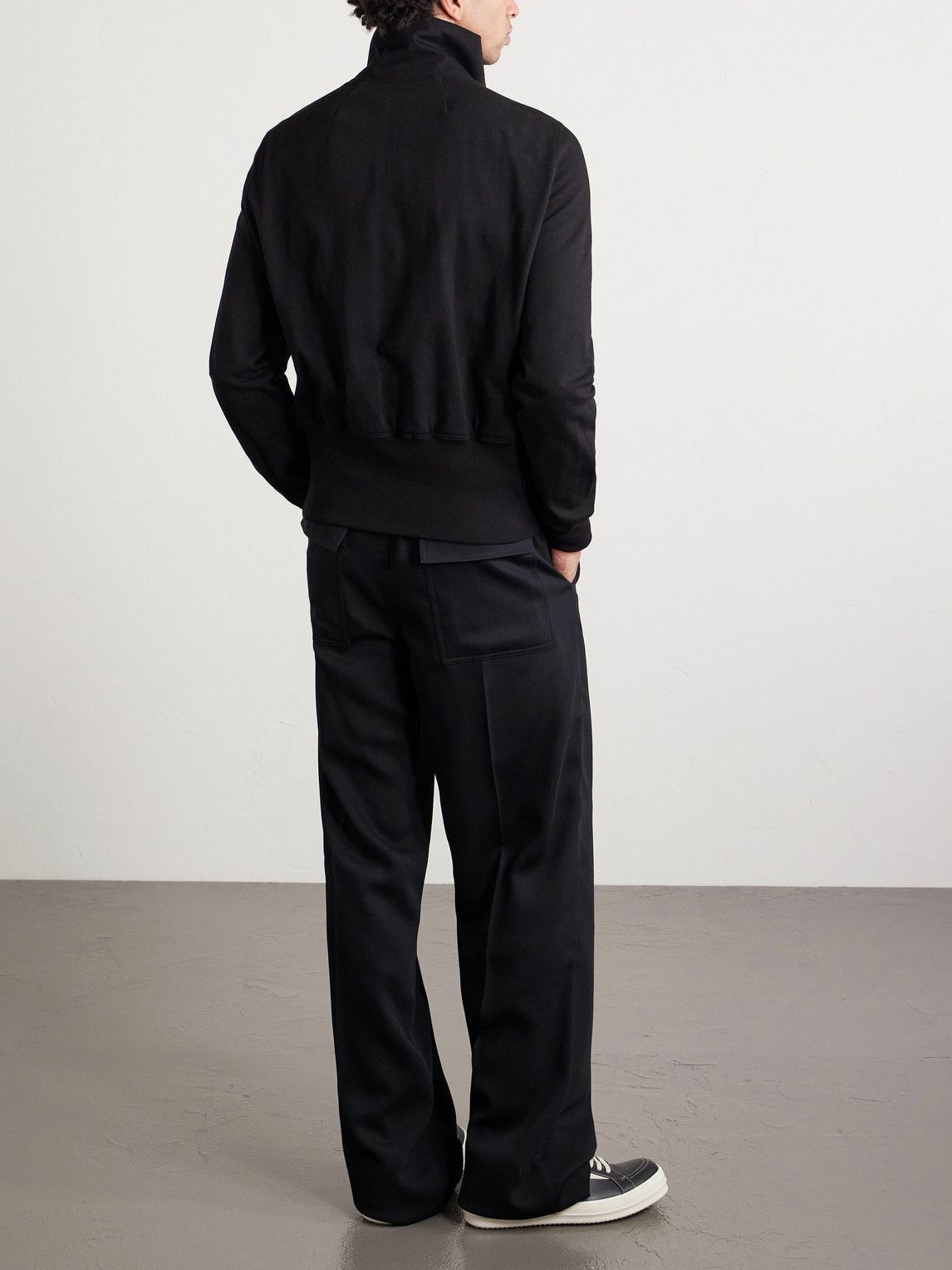 Rick Owens - Bauhaus Jogger Cotton-Jersey Zip-Up Jacket - Black
