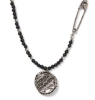 ALEXANDER MCQUEEN - Burnished Silver-Tone and Bead Pendant Necklace - Silver