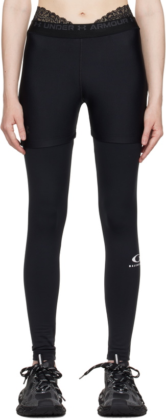 Photo: Balenciaga Black Under Armour Edition Layered Leggings