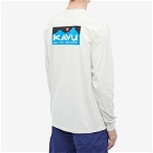 KAVU Men's Long Sleeve Klear Above Etch Art T-Shirt in Off White