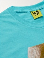iggy - Plastic Surgery Printed Cotton-Jersey T-Shirt - Blue