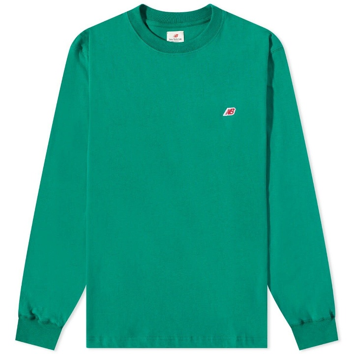 Photo: New Balance Men's Long Sleeve Made in USA Core T-Shirt in Classic Pine