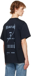 Helmut Lang Navy Ticket T-shirt