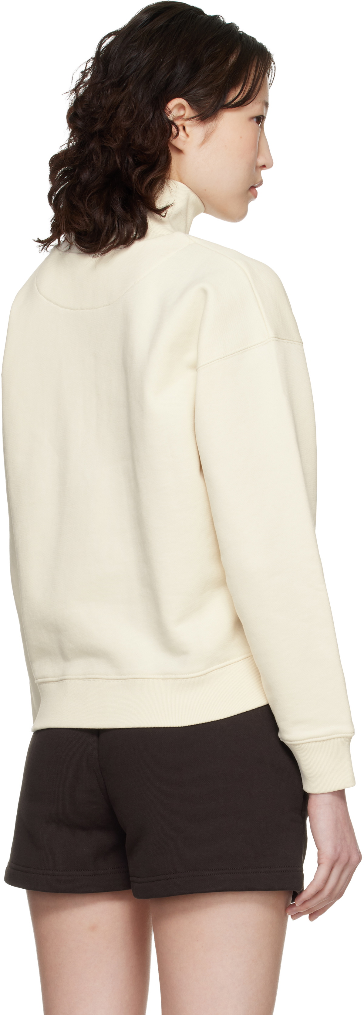 Maison Kitsuné Off-White Baby Fox Half Zip Sweatshirt
