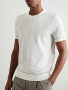 Brioni - Slim-Fit Sea Island Cotton-Piqué T-Shirt - White