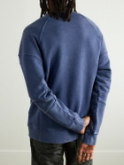 Balmain - Logo-Embroidered Cotton-Jersey Sweatshirt - Blue