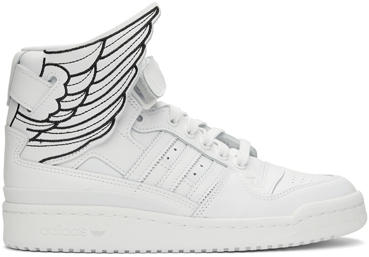 Photo: adidas Originals White Jeremy Scott Edition Forum Wings 4.0 Sneakers