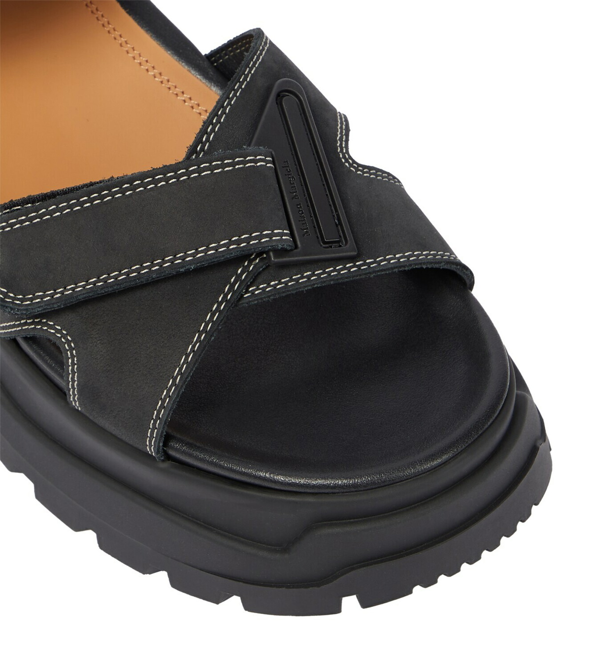 Maison Margiela Leather and scuba sandals Maison Margiela