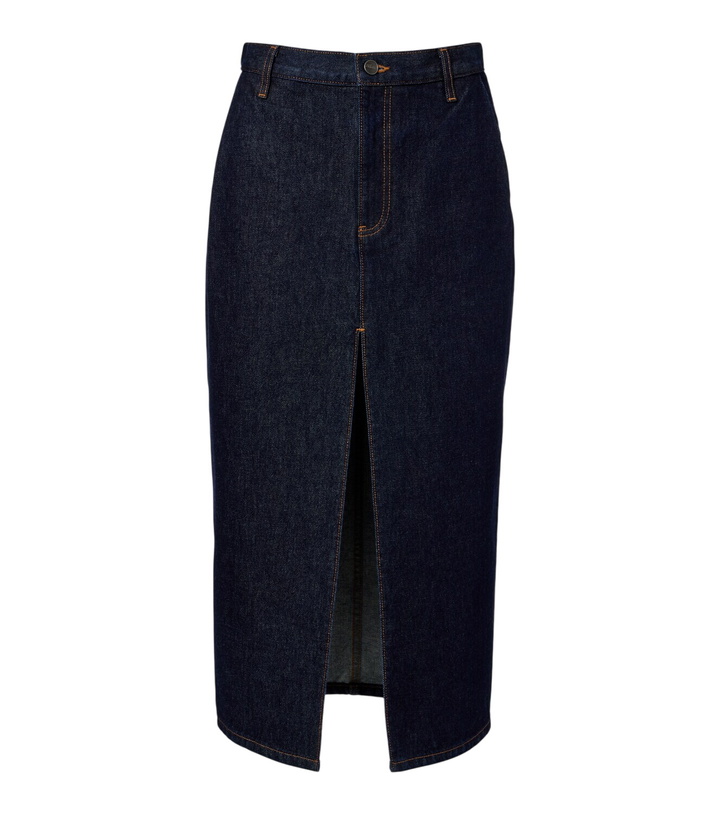 Photo: Khaite Anden denim midi skirt