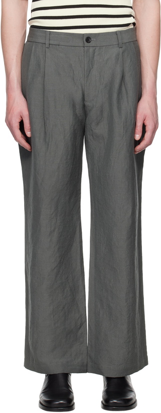 Photo: N.Hoolywood Gray Tucked Trousers