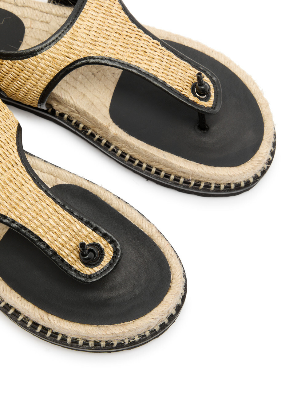Castañer Tamesis Rafia Espadrille Sandals Beige