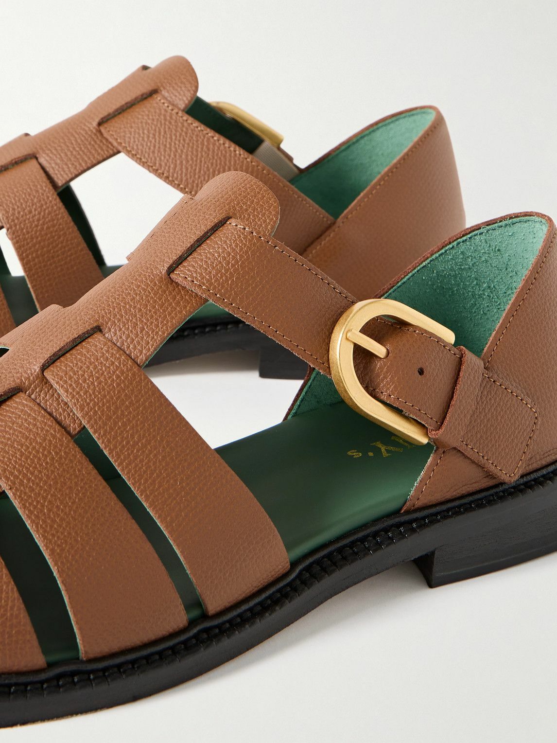 VINNY's - Full-Grain Leather Sandals - Brown