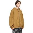 Rhude Tan Logo Full Zip Hoodie