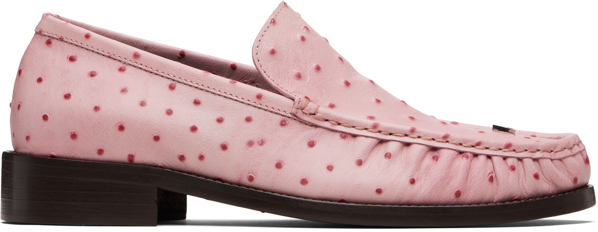 Acne Studios Pink Leather Loafers