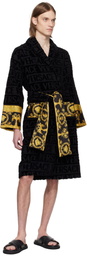 Versace Underwear Black 'I Heart Baroque' Bathrobe
