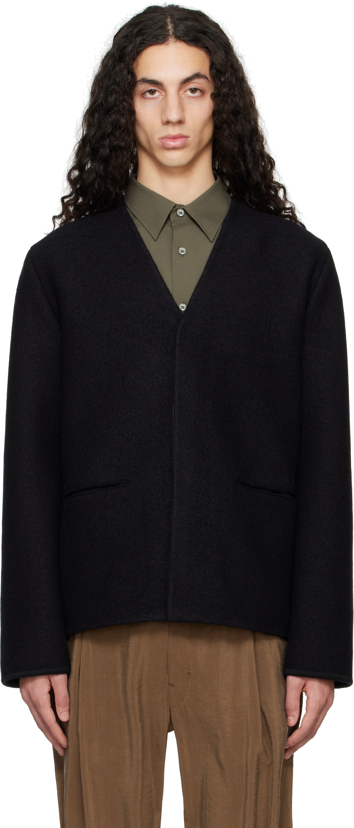 Rier Black Cotton Waxed Windbreaker Rier Rier Black Cotton Waxed Windbreaker Rier