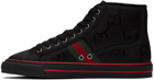 Gucci Black 'Gucci Tennis 1977' Off The Grid High-Top Sneakers