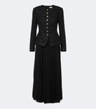 Simkhai Claudina pleated tweed lamé blazer dress