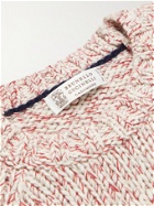 BRUNELLO CUCINELLI - Wool, Cashmere and Silk-Blend Sweater - Red