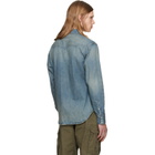 Polo Ralph Lauren Blue Slub Denim Western Shirt