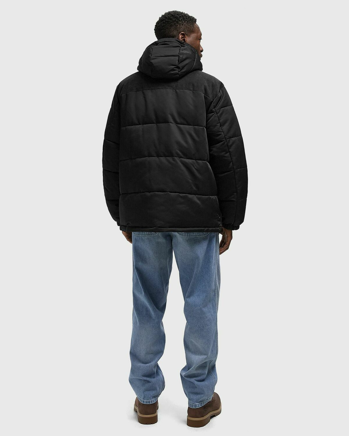 Calvin Klein Jeans LS CORDUROY MIXED MEDIA PUFFER JACKET Black Mens Down & Puffer Jacket