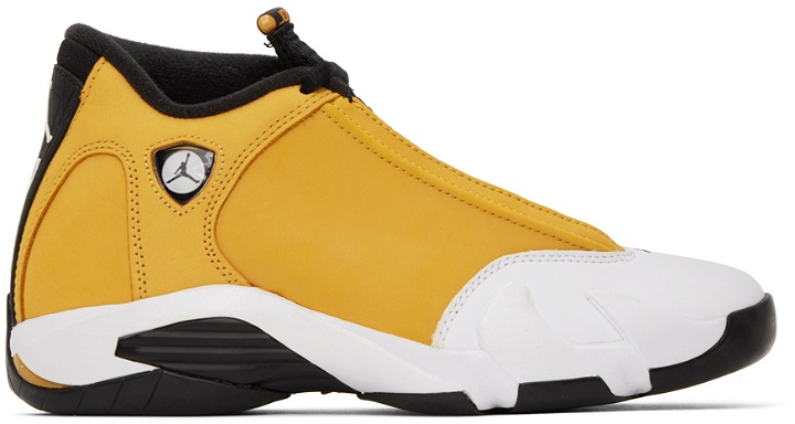 Photo: Nike Jordan Yellow Jordan 14 Retro Sneakers