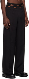 Dion Lee Black Hinge Seam Trousers