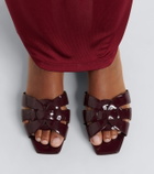 Saint Laurent Tribute patent leather sandals