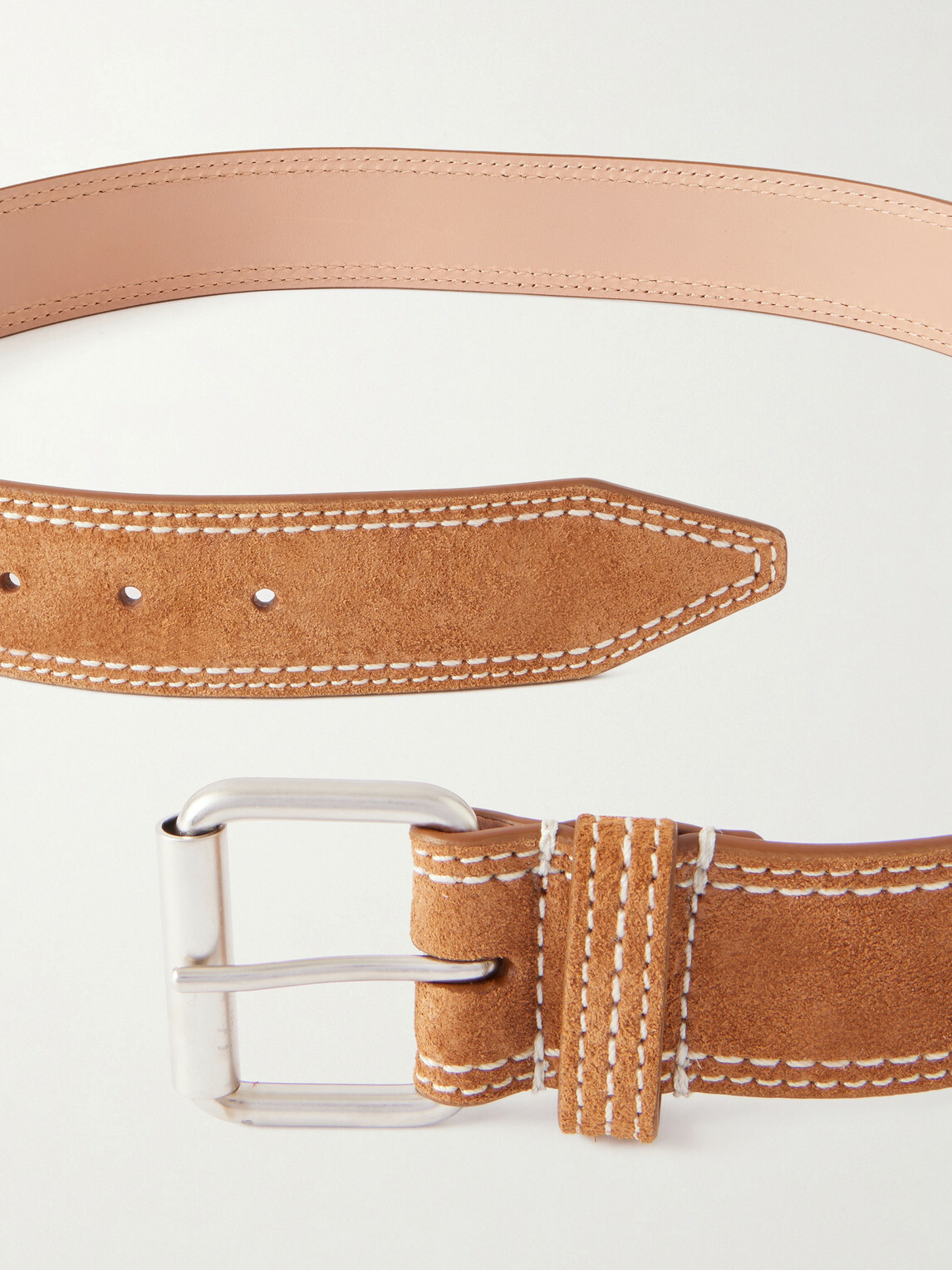 Dries Van Noten - 4cm Suede Belt - Brown