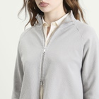 mfpen Women's Cropped Leisure Zip Up in Mineral Grey Needle Jump