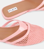 Alaïa Infradito fishnet mesh mules