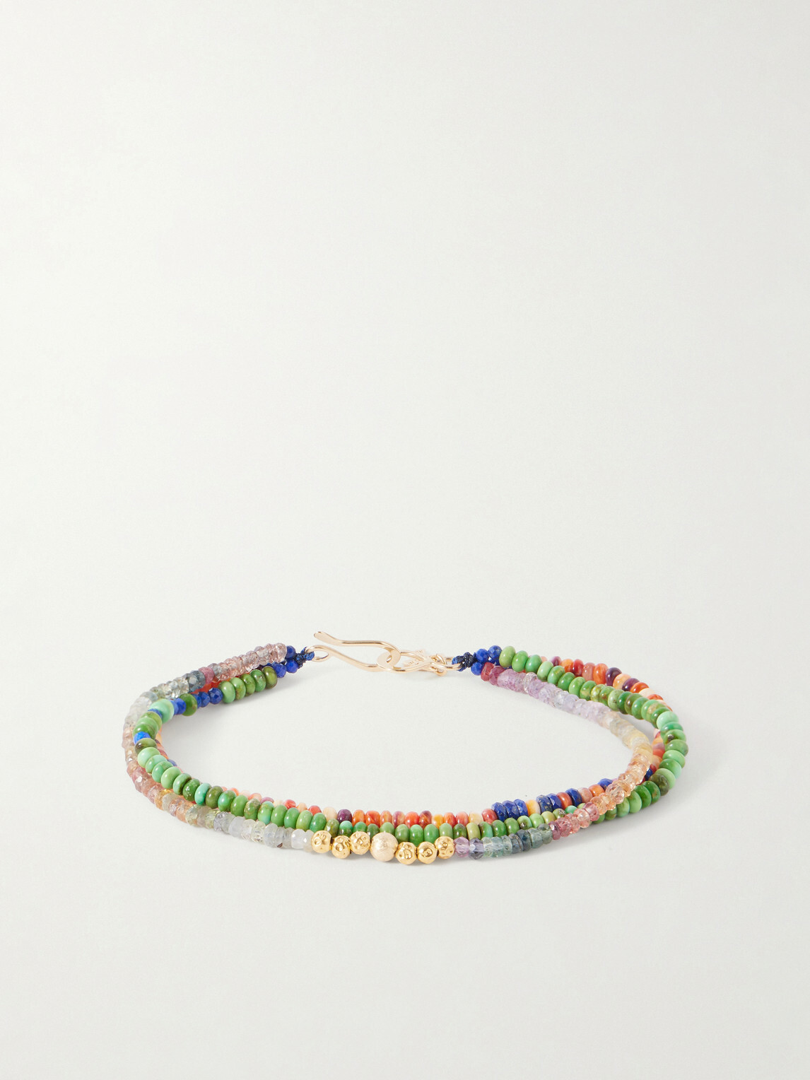 Peyote Bird - Marrakesh 14-Karat Gold Multi-Stone Beaded Bracelet